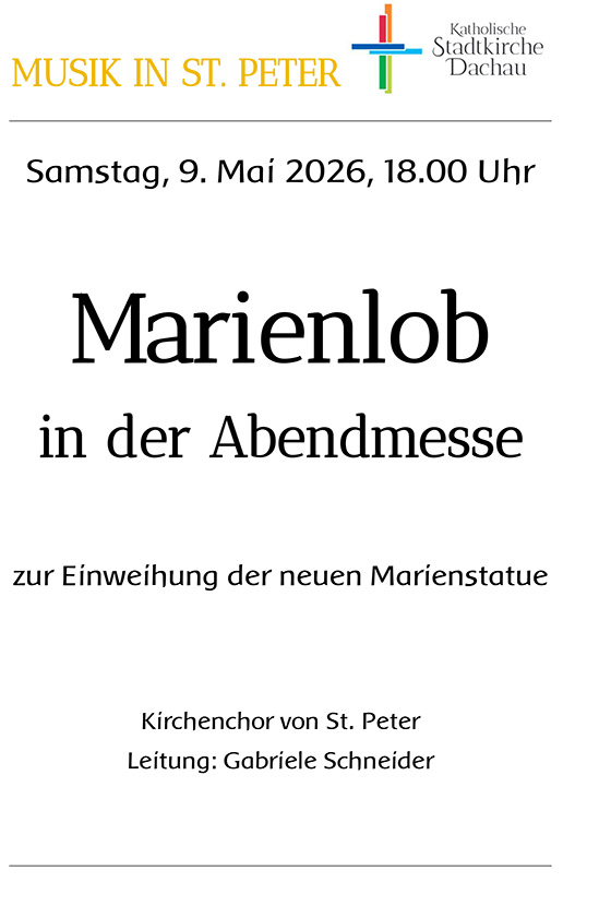 Plakat Marienlob, Hanns Burkert