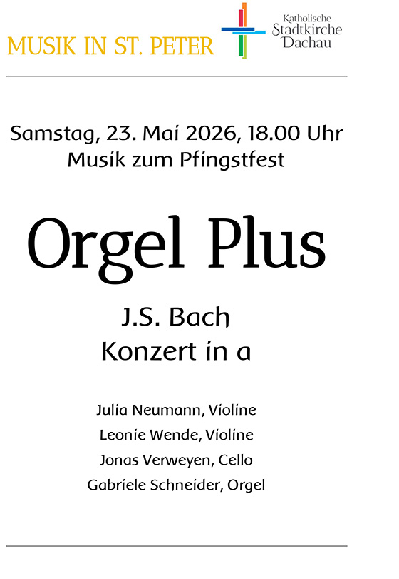 Plakat Orgel Plus