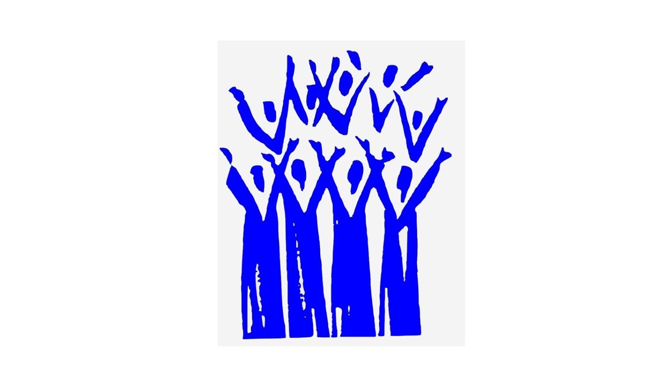 Jubelnder Chor in Blau