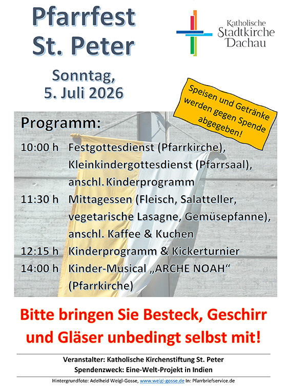 Plakat Pfarrfest St. Peter, Wolfgang Sturm